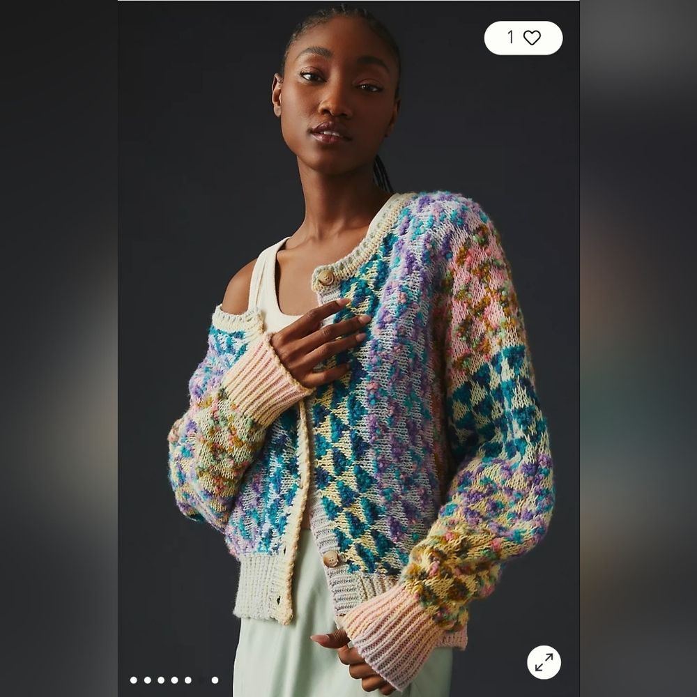 ‼️ISO Anthropologie textured rainbow cardigan‼️